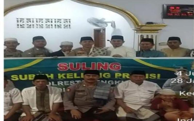 Bangun Silaturahmi, Kapolresta Bengkulu Subuh Keliling di Masjid Nurul Ikhlas Kelurahan Sumur Dewa