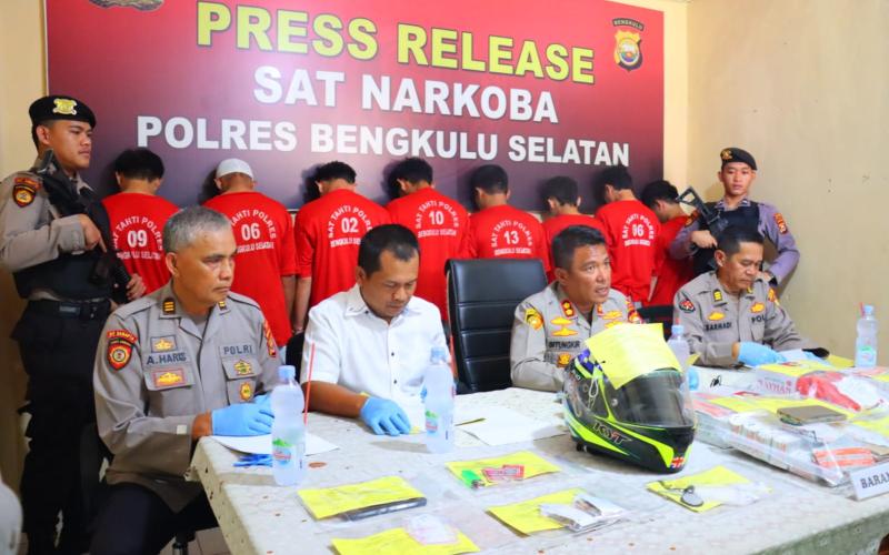 Ops Antik Nala, Polres Bengkulu Selatan Tangkap 8 Tersangka