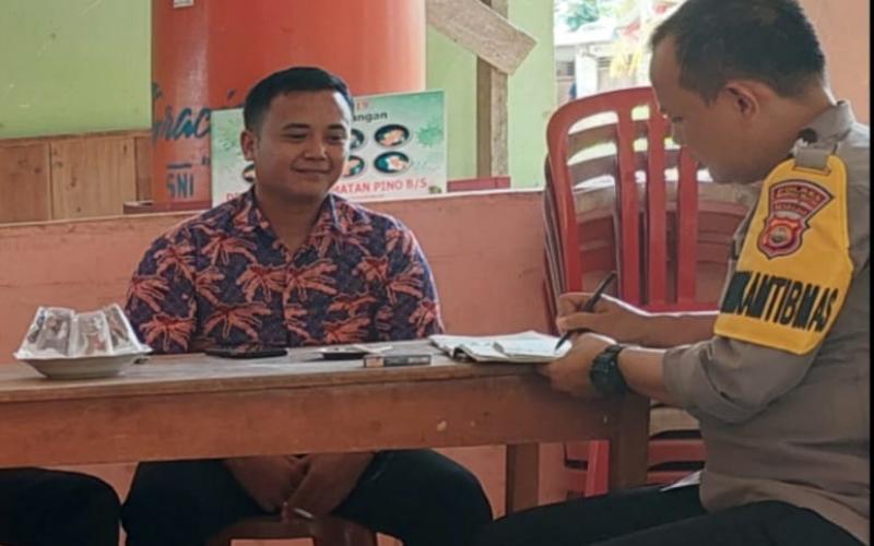 Wujudkan Kamtibmas yang Kondusif, Bhabinkamtibmas Sambangi Pemdes Sebilo