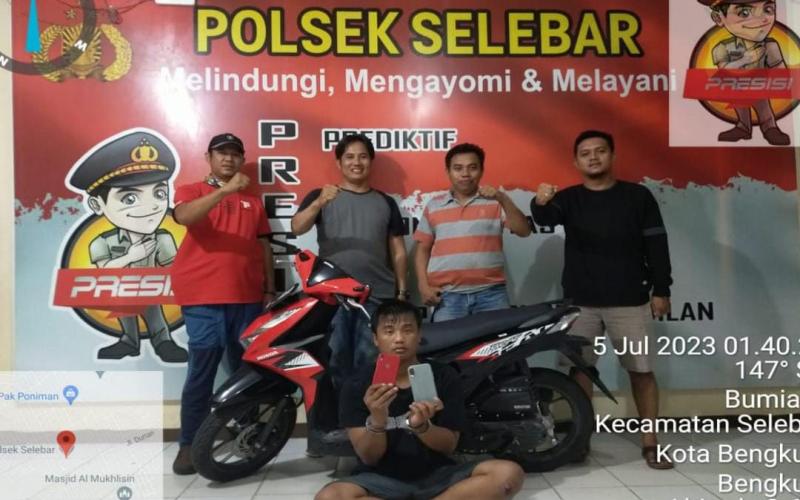 Jambret Hp Iphone Milik Pelajar SMP, Warga Muhajirin Diringkus Polsek Selebar