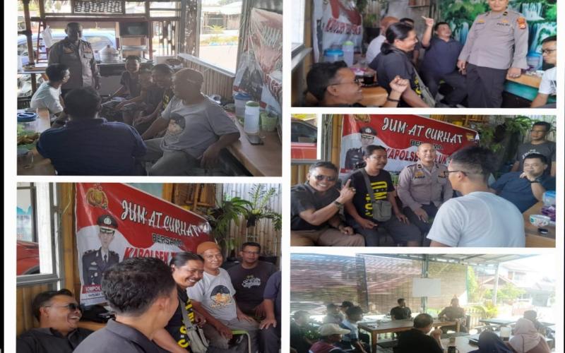 Melalui Jumat Curhat, Kapolsek Teluk Segara Jalin Kedekatan Bersama Warga 