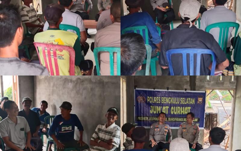 Jumat Curhat, Sat Binmas Polres Bengkulu Selatan Dengarkan Keluhan Warga Kelurahan Ibul 
