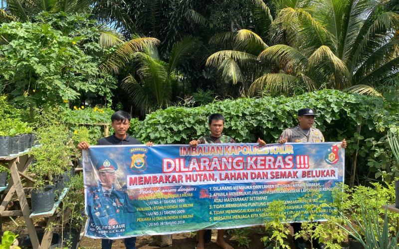 Berikan Pemahaman kepada Warga, Polsek Kaur Utara, Sosialisasi Karhutlah di Desa Tanjung Betung II