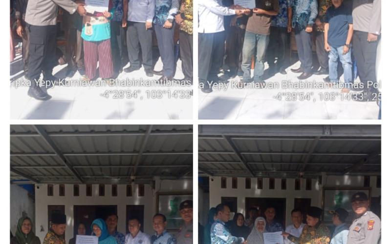 Bhabinkamtibmas Polsek Padang Guci Hulu Hadiri Penyaluran BLT DD Tahap III di Desa Manau IX