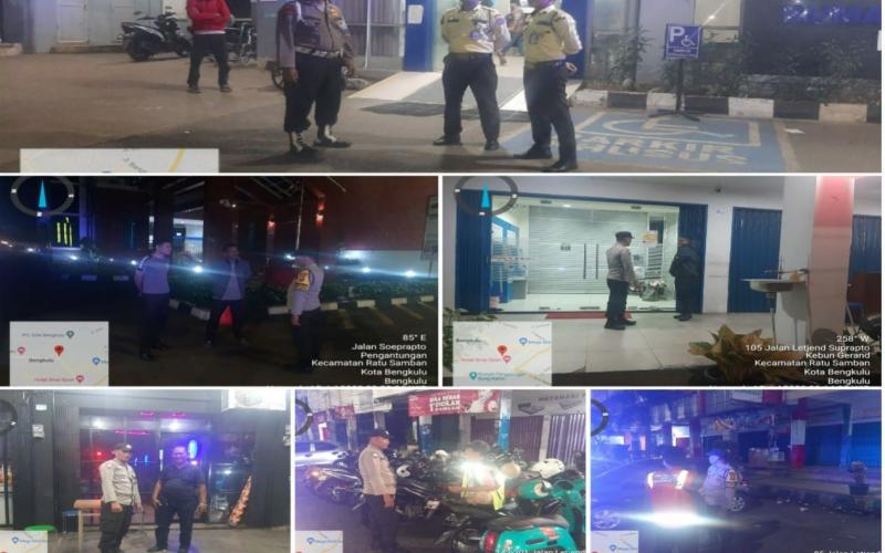 Patroli, Polsek Ratu Samban Sambangi Objek Vital dan Pedagang