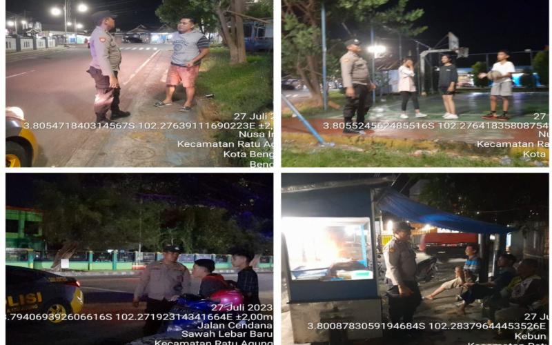 Antisipasi Gangguan Kamtibmas Tindak Pidana (3C), Polsek Ratu Agung Patroli Rutin di Wilkum