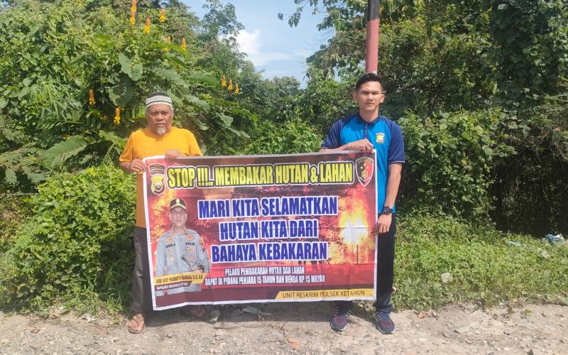 Antisipasi Kebakaran Hutan Unit Reskrim Polsek Ketahun Lakukan Imbauan Kepada Masyarakat