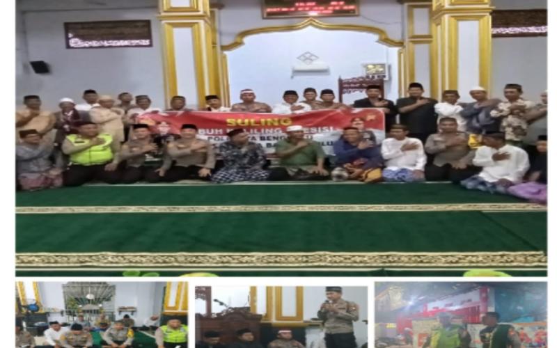 Kembali Gelar Suling, Polresta Bengkulu Dengarkan Keluhan Warga di Masjid Al-Ikhlas