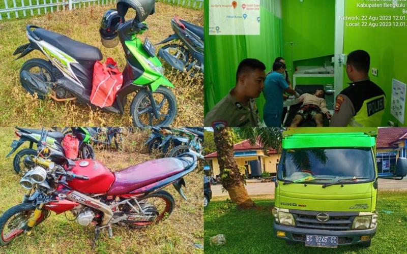 Laka Lantas Truk Vs Vixion dan Honda Beat, 1 Orang Meninggal Dunia 