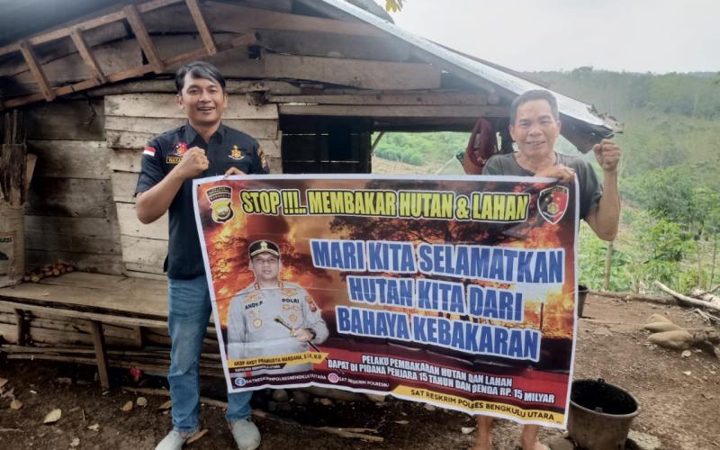 Polsek Air Besi Gencar Sosialisasikan Upaya Stop Karhutla