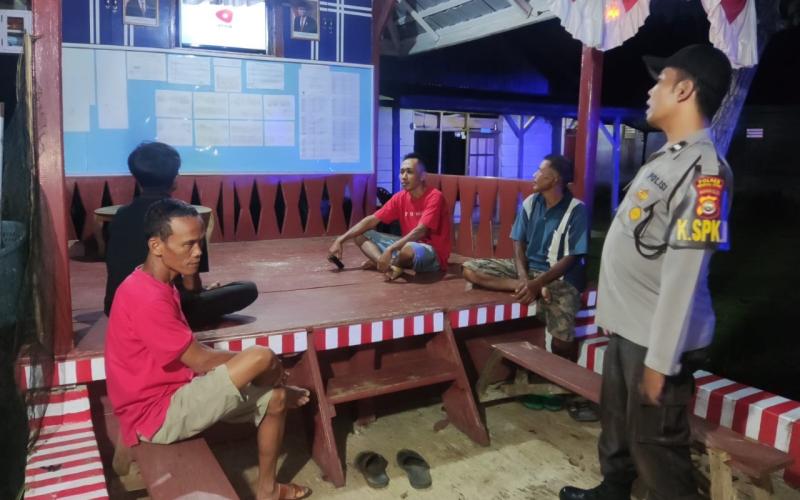 Jaga Kamtibmas, Polsek Padang Jaya Sambang Pos Kamling 