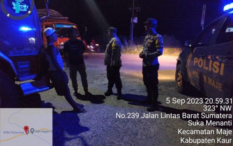 Personel Polsek Maje Laksankan Patroli, Antisipasi 3C dan Premanisme di Wilkum 