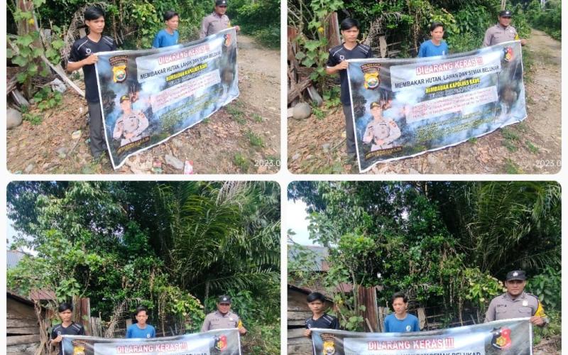 Ajak Warga Peduli Lingkungan, Polsek Padang Guci Hulu Sosialisasi Karhutlah 