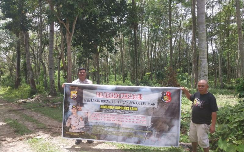 Cegah Pembakaran Hutan, Polsek Padang Guci Hulu Sosialisasi Karhutlah 