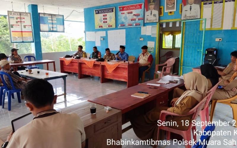 Bhabinkamtibmas Polsek Muara Sahung Hadiri Verifikasi P3KE 