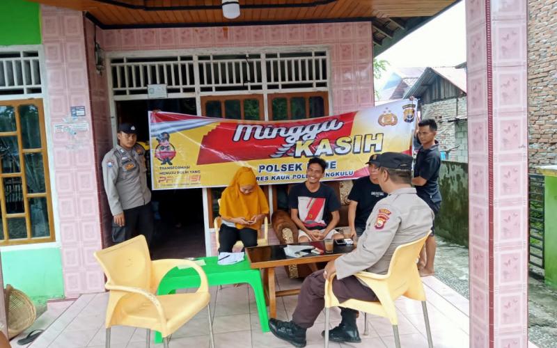 Polsek Maje Polres Kaur Gelar Minggu Kasih di Desa Way Hawang