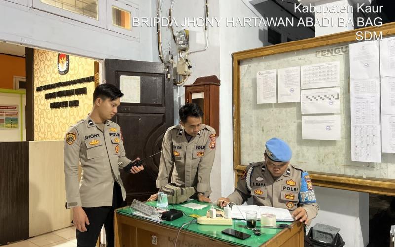 Cegah Gangguan Kamtibmas, Polres Kaur Patroli dan Monitoring di Kantor KPUD 
