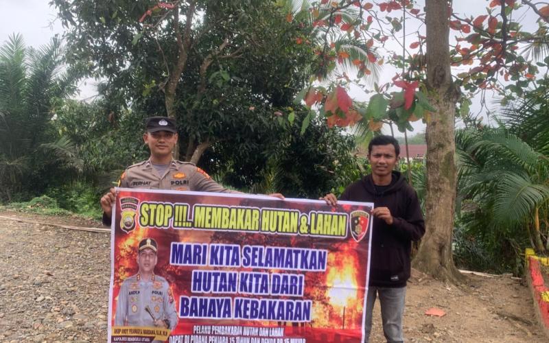Cegah Karhutla, Polisi Berikan Sosialisasi Kepada Masyarakat