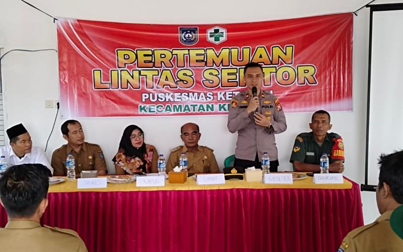 Kapolsek Hadiri Lokakarya Mini Lintas Sektor Bidang Kesehatan Puskesmas Ketahun