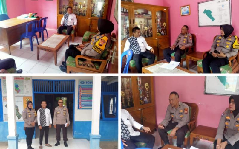 Jelang Pemilu, Kasat Binmas dan Personel Sambang Kamtibmas dan Silahturahmi ke Kantor Kelurahan Jitra 