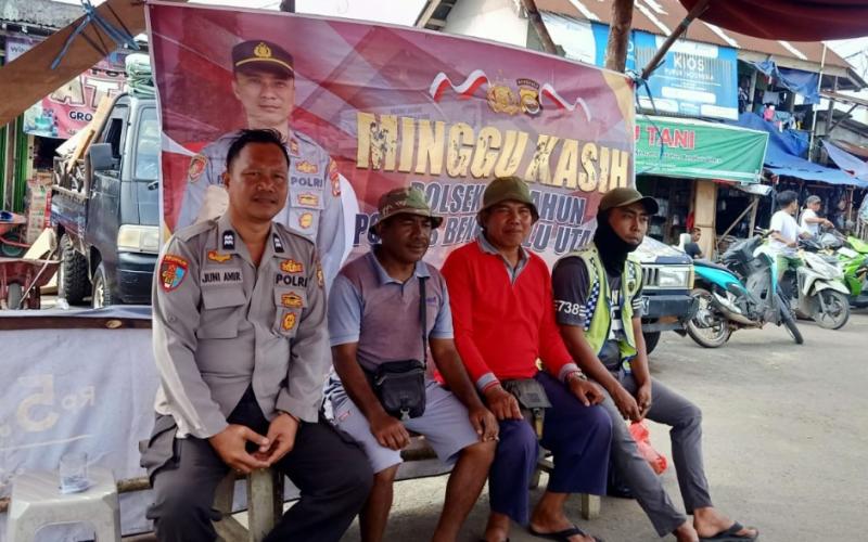 Minggu Kasih Bersama Warga Masyarakat, Anggota Polsek Ketahun Tak Bosan Memberi Pesan Kamtibmas