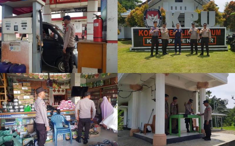 Pengawasan Kamtibmas di Wilkum Polrsek Kaur Selatan Gelar Patroli 
