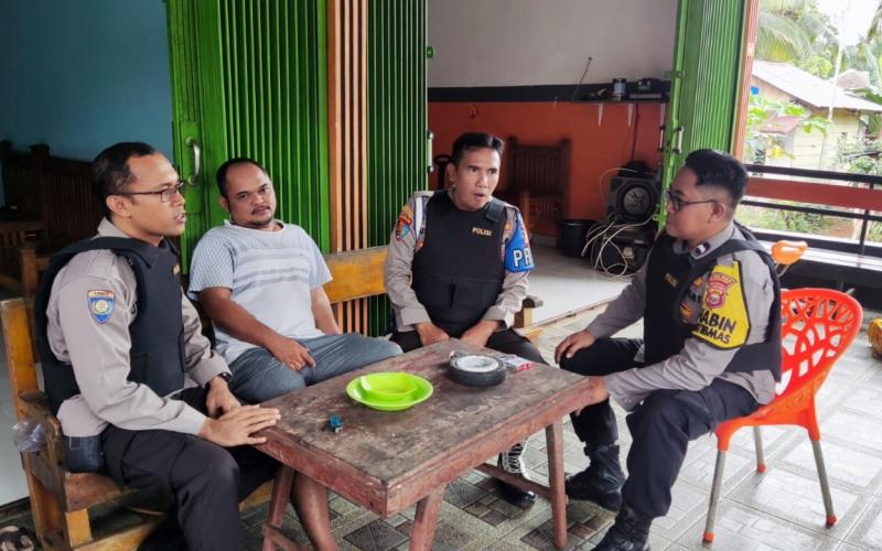 Dalam Rangka Pemilu Damai, Polsek Padang Jaya  Laksanakan Giat Penggalangan dan Cooling System Pemilu