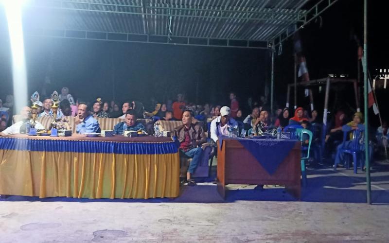 Kanit Binmas Hadiri Malam Puncak HUT 13 Tahun Desa Bukit Indah