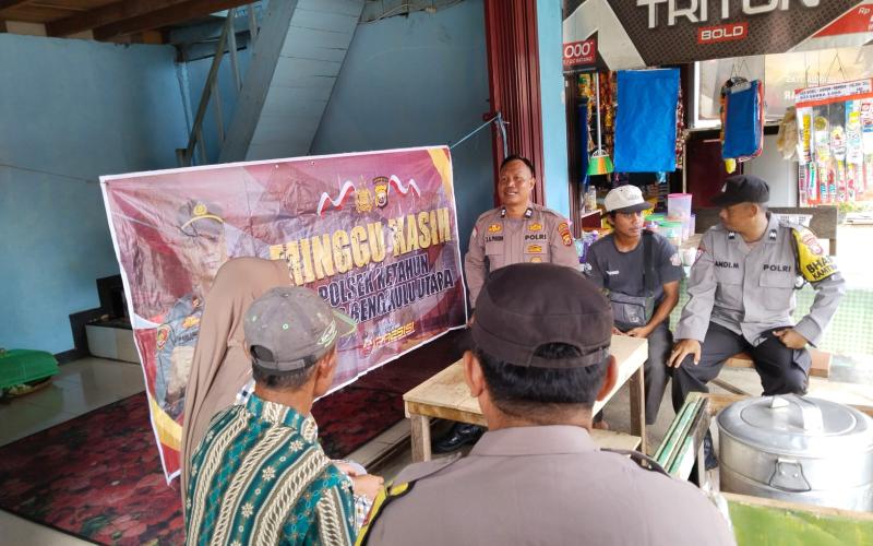 Gelar Program Minggu Kasih Bhabinkamtibmas Polsek Ketahun Sampaikan Pesan Kamtibmas