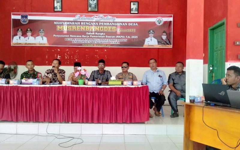 Waka Polsek Ketahun Hadiri Musyawarah Pembangunan Desa Fajar Baru K2