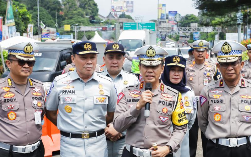 Cek Pelaksanaan PAM Nataru, Jasa Raharja dan Korlantas Polri Lakukan Tinjauan ke Jalur Puncak Bogor 