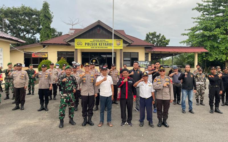 Danramil Ketahun Pimpin Apel Gabungan Malam Pergantian Tahun, Kapolsek Ketahun Sisipkan Pesan untuk Personel Pengamanan