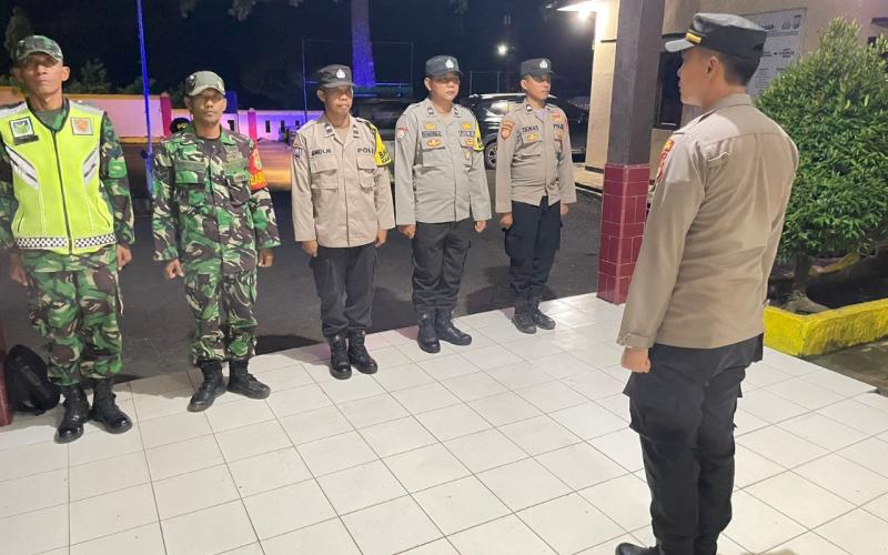 Colling System, Polsek Ketahun Bersama TNI Gelar Apel Gabungan Dalam Rangka KRYD Antisipasi Gangguan Kamtibmas