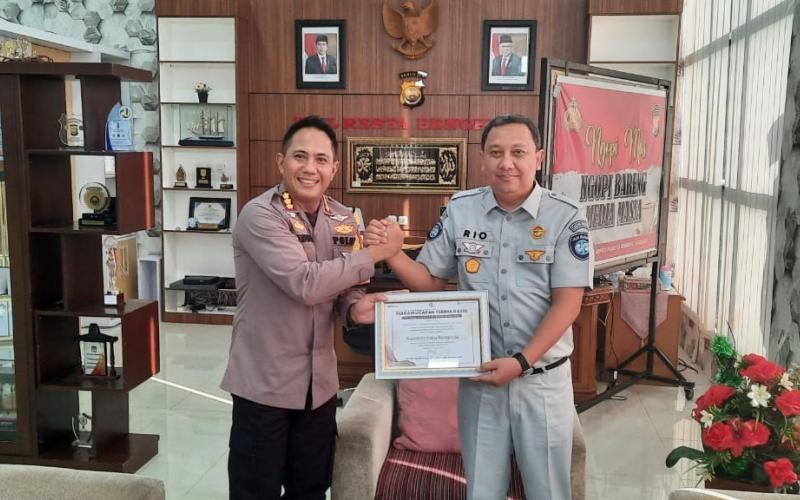 Jasa Raharja Bengkulu Menjalin Silaturahmi dengan Kapolresta Bengkulu  