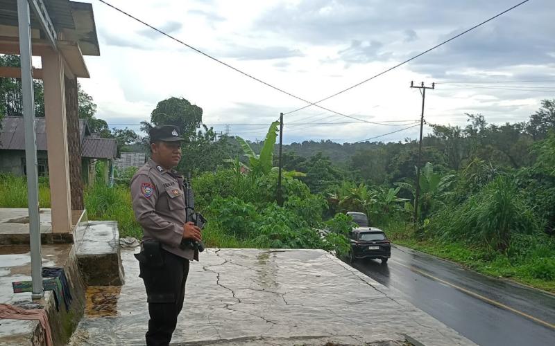 Polsek PUT Rutin Monitoring dan Pengecekan Personel Pengamanan Jalur Lintas Curup-Lubuklinggau