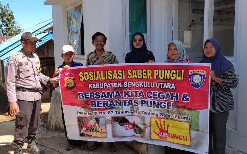 Bhabinkamtibmas Polsek Padang Jaya Gencarkan Sosialisasi Saber Pungli