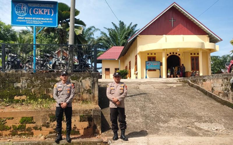 Wujudkan Situasi Aman dan Kondusif Pam Gereja di Wilkum Polsek Ketahun