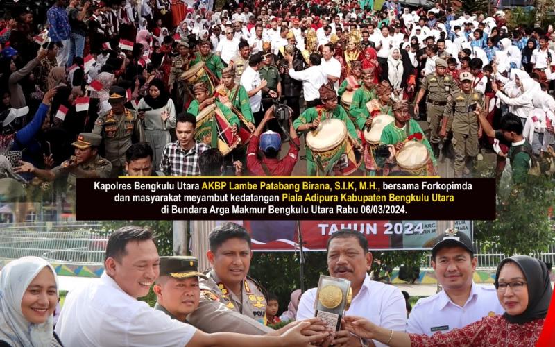 Kapolres Bengkulu Utara Beserta Forkopimda Menyambut Piala Adipura 2024