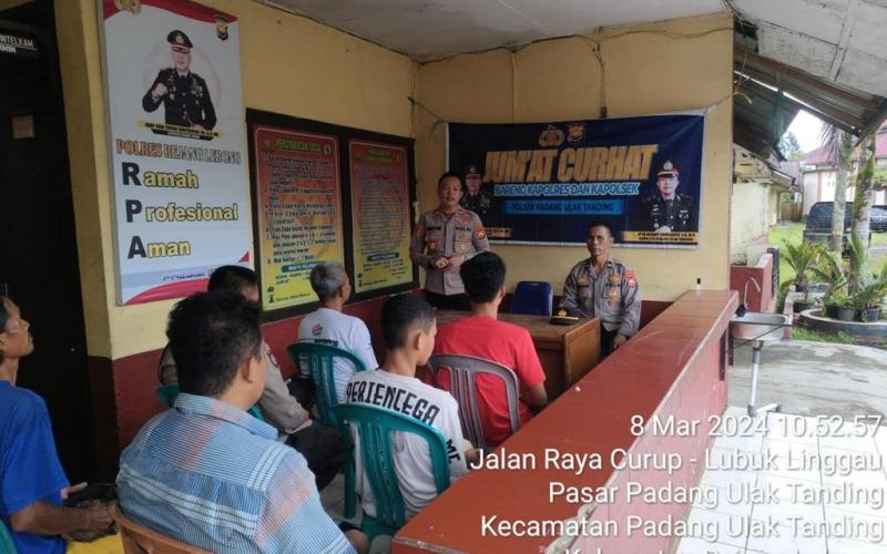 Kapolsek PUT Bersama Bhabinkamtibmas Jumat Curhat Dengarkan Aspirasi Warga Binaan 