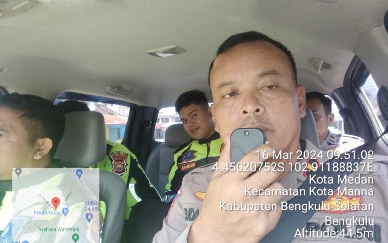 Ops Keselamatan Nala I 2024, Sat Lantas Polres BS Sampaikan Imbauan Keselamtan Berlalu Lintas