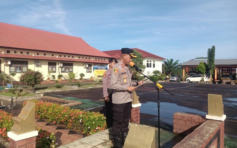 Pimpin Apel Pagi, Wakapolres Kaur Sampaikan Arahan Kepada Personel 