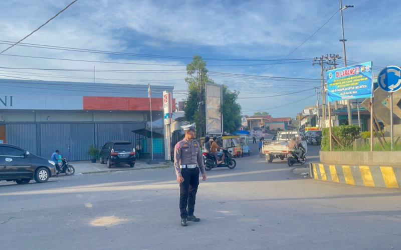 Laksanakan Patroli Sore Hari, Polsek Ketahun Pantau Situasi Kamtibmas
