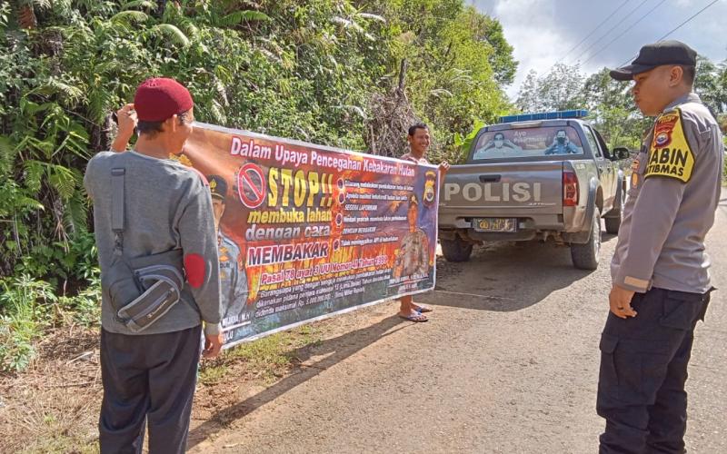 Polsek Maje Sosialisasi Karhutlah dengan Warga Binaan 