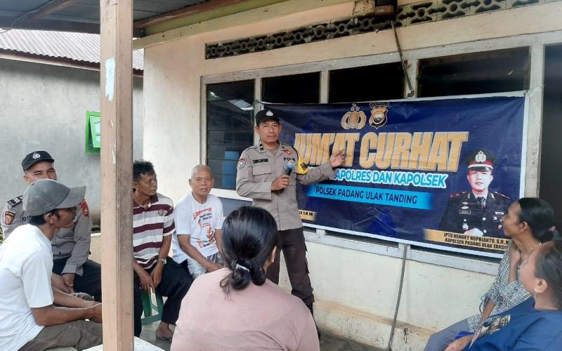 Jumat Curhat, Polsek Padang Ulak Tanding Dengarkan Keluhan Warga