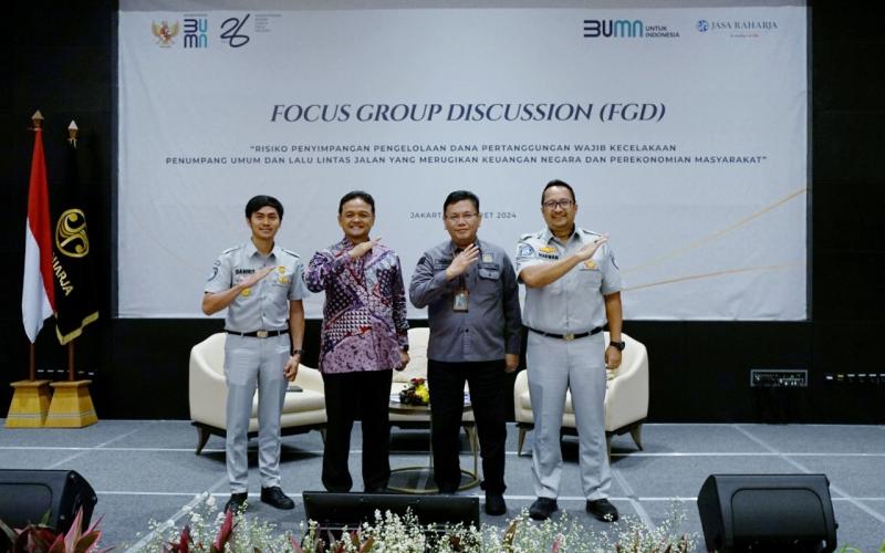 Jasa Raharja dan Kejaksaan Agung Gelar FGD Risiko Penyimpangan Dana Pertanggungan Wajib Korban Kcelakaan Lalu Lintas 