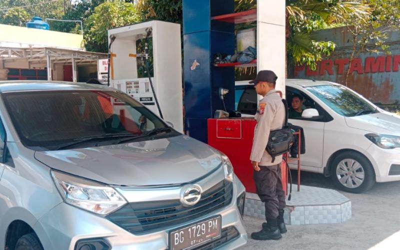 Jelang Idulfitri, Personel Sat Intelkam Polres Rejang Lebong Kembali Cek SPBU