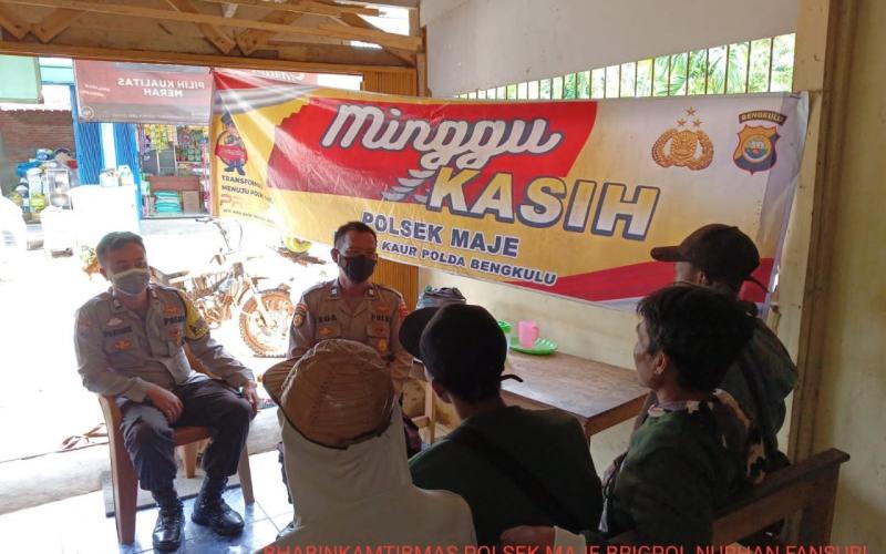 Gelar Minggu Kasih, Polsek Maje Sampaikan Imbauan Kamtibmas di Desa Parda Suka 