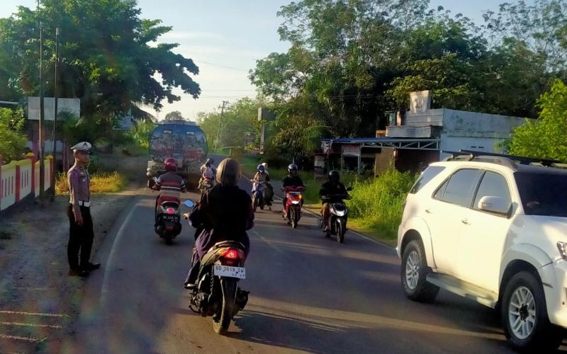 Wujud Polri Presisi dengan Pengaturan Arus Lalu Lintas Program Morning Traffic Control