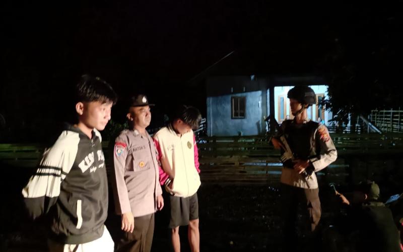 Personel Piket Yanmas Polsek Padang Guci Hulu Melaksanakan Patroli Diologis Antisipasi 3C dan Premanisme 