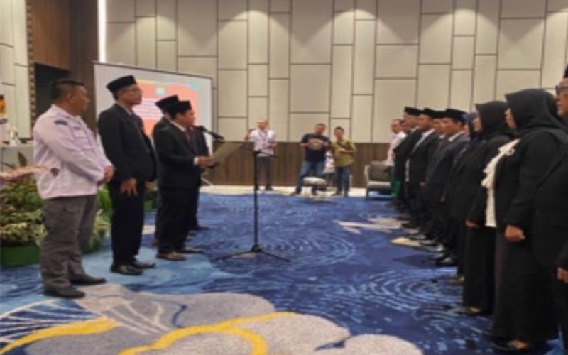 Kasat Intelkam Polresta Bengkulu Hadiri Kegiatan Pelantikan dan Pengambilan Sumpah/Janji Calon Anggota PPK